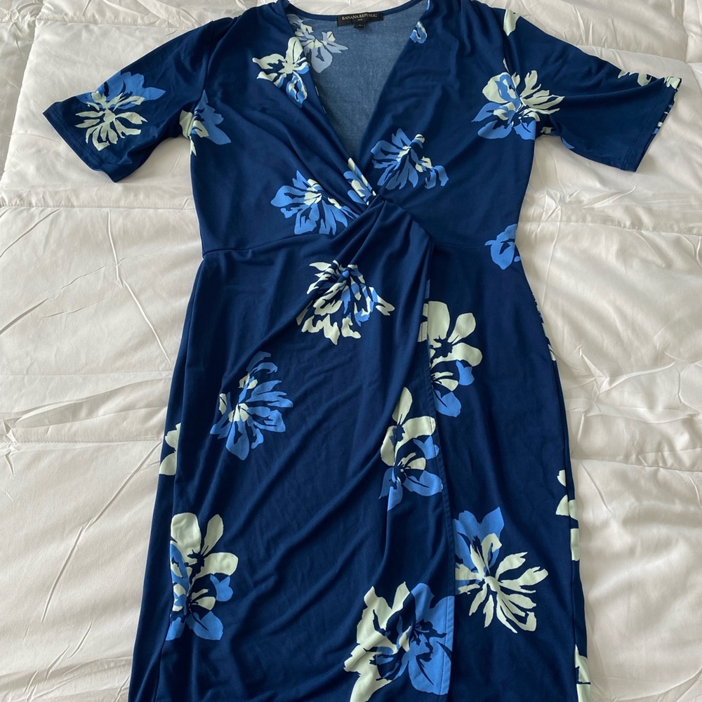 Blue floral dress